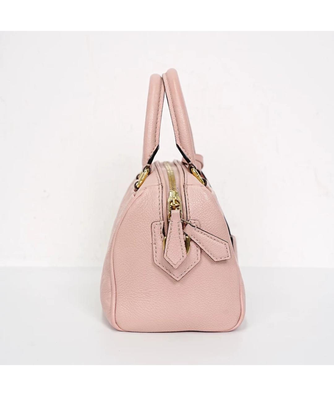 LOUIS VUITTON Розовая кожаная сумка с короткими ручками, фото 2