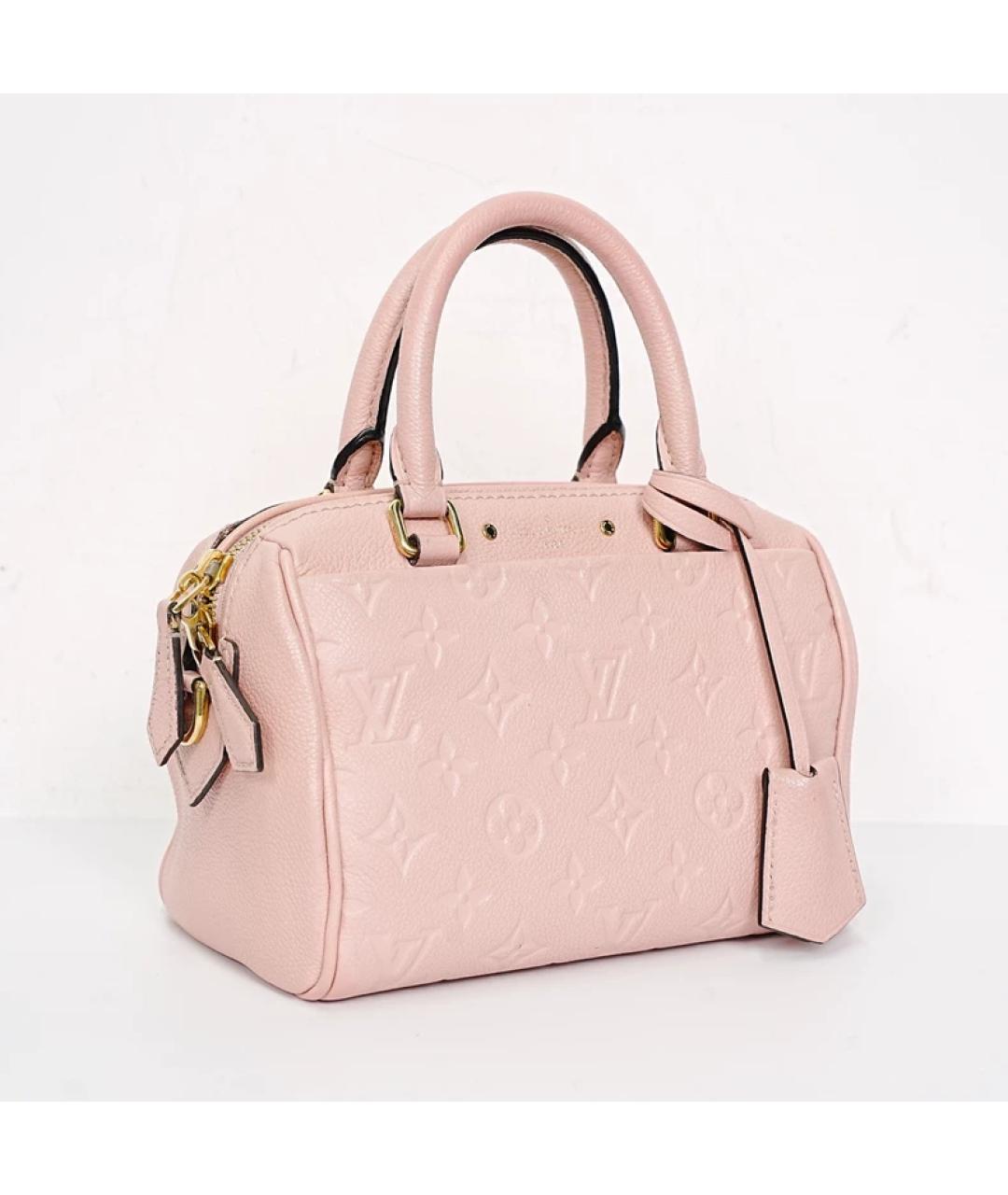 LOUIS VUITTON Розовая кожаная сумка с короткими ручками, фото 3