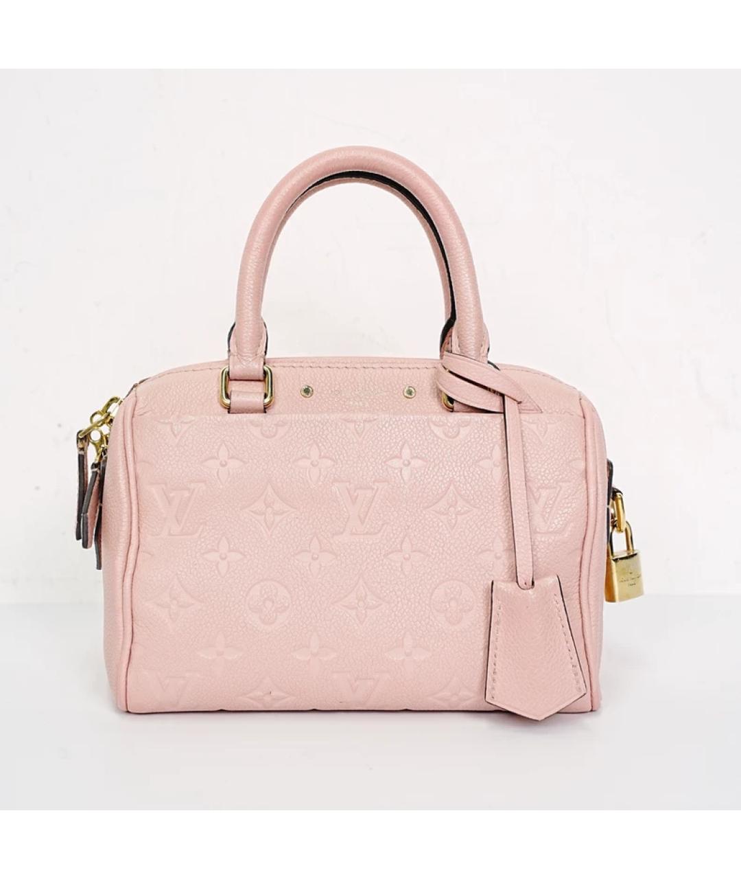 LOUIS VUITTON Розовая кожаная сумка с короткими ручками, фото 5