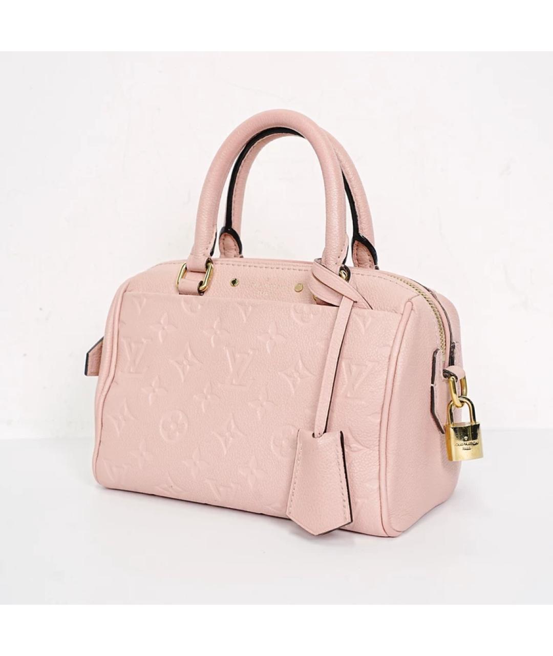 LOUIS VUITTON Розовая кожаная сумка с короткими ручками, фото 4