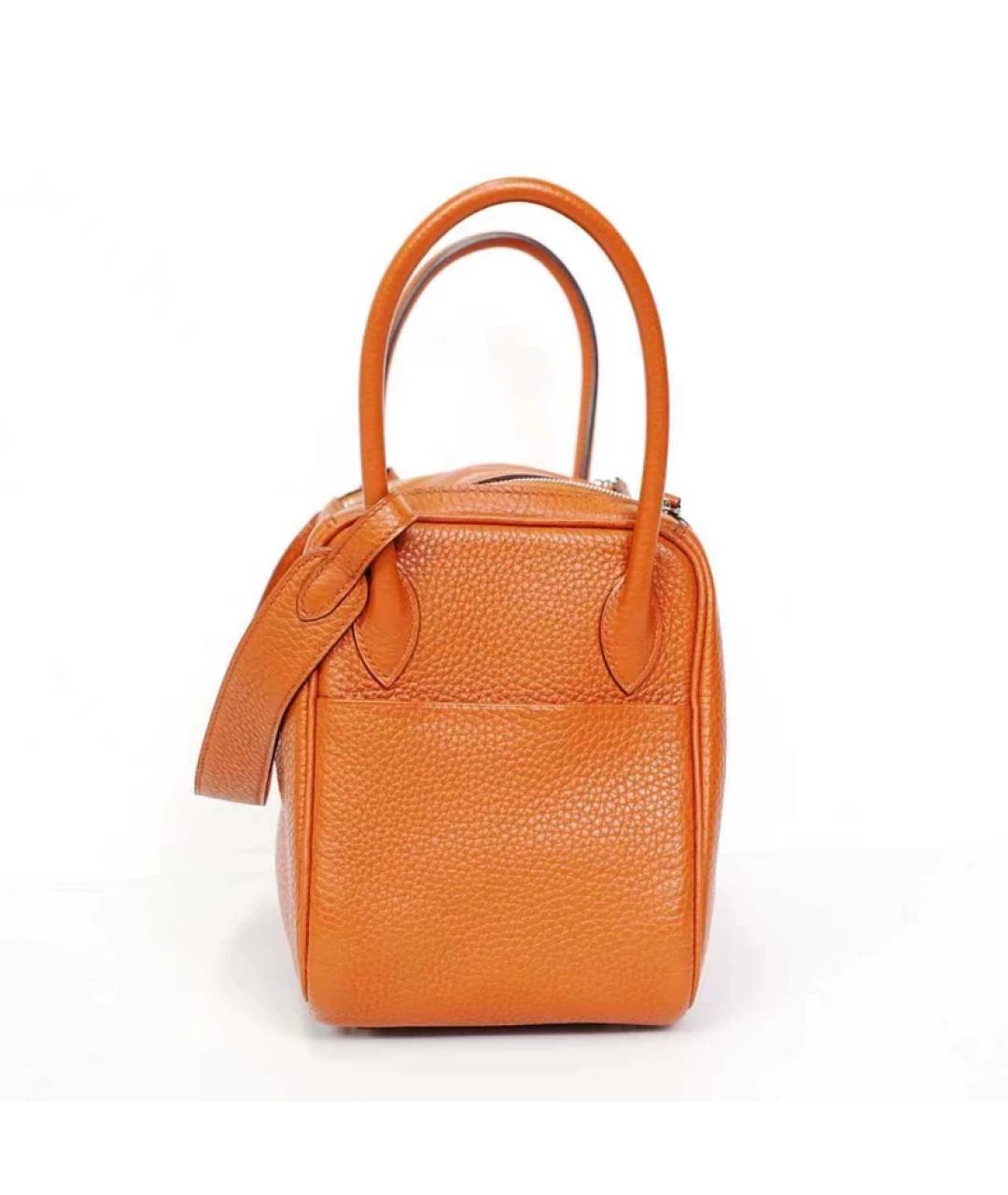 HERMES Оранжевая сумка с короткими ручками, фото 3