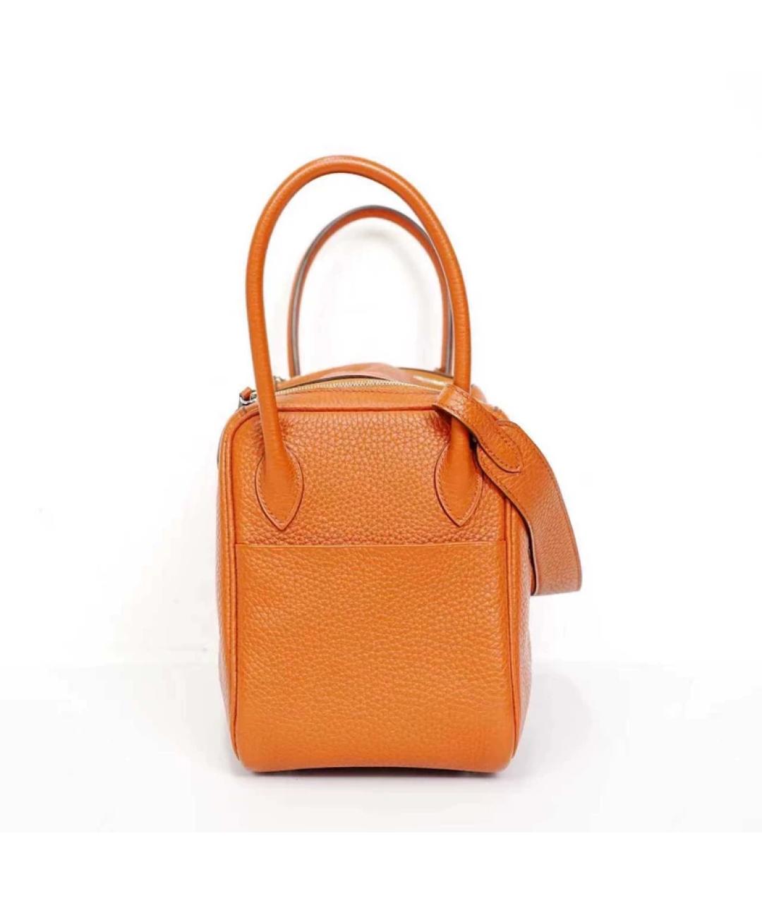 HERMES Оранжевая сумка с короткими ручками, фото 5
