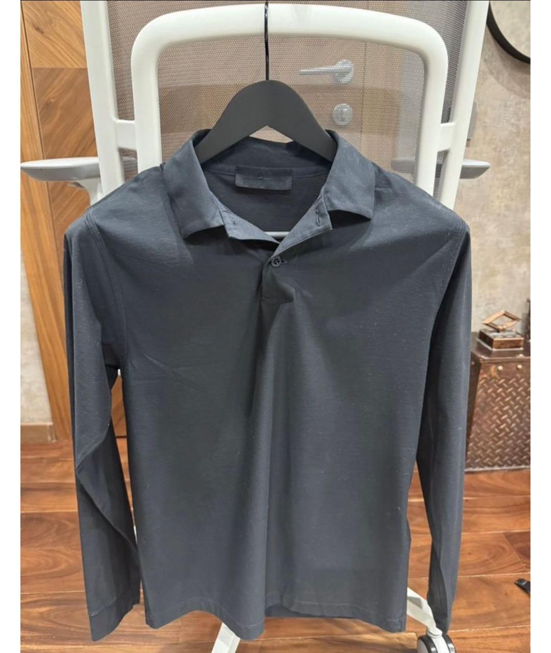 STONE ISLAND Черная хлопковая классическая рубашка, фото 3