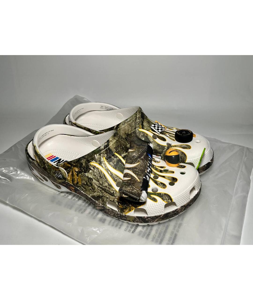 CROCS Зеленые резиновые шлепанцы, фото 2