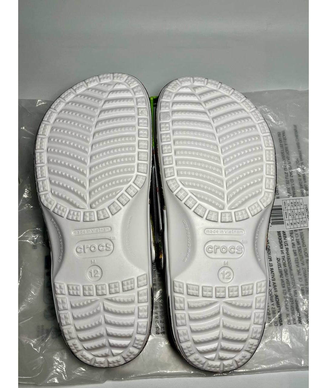 CROCS Зеленые резиновые шлепанцы, фото 6