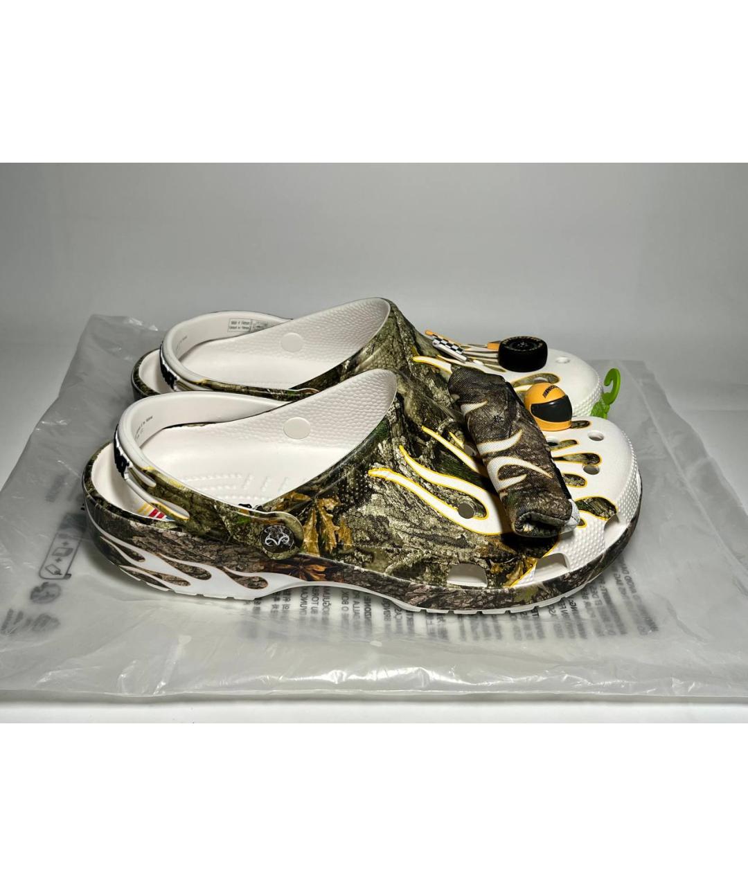 CROCS Зеленые резиновые шлепанцы, фото 10