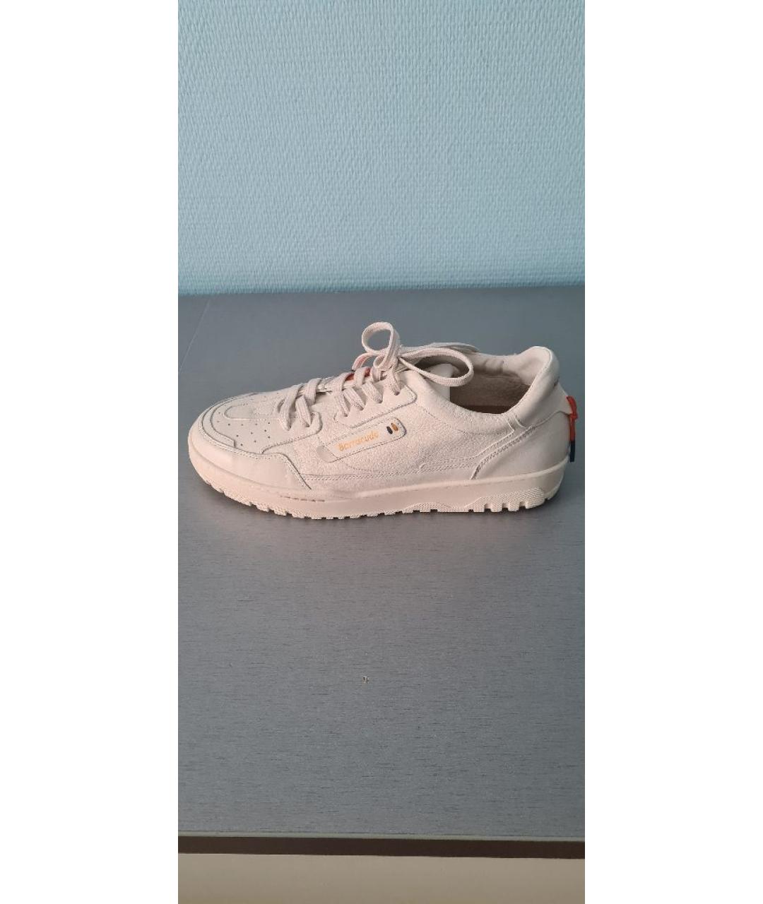 BARRACUDA Белые кожаные низкие кроссовки / кеды, фото 10