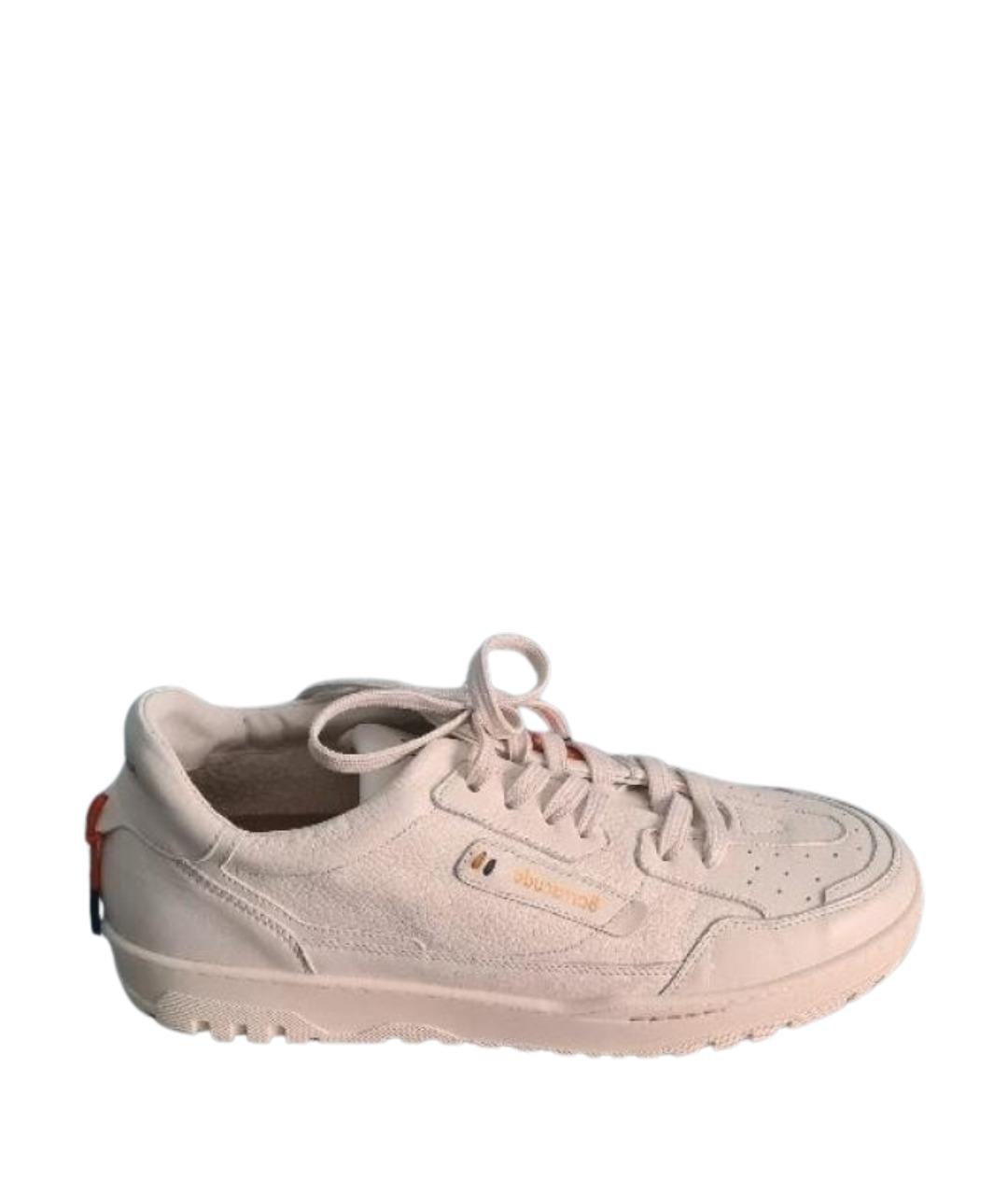 BARRACUDA Белые кожаные низкие кроссовки / кеды, фото 1