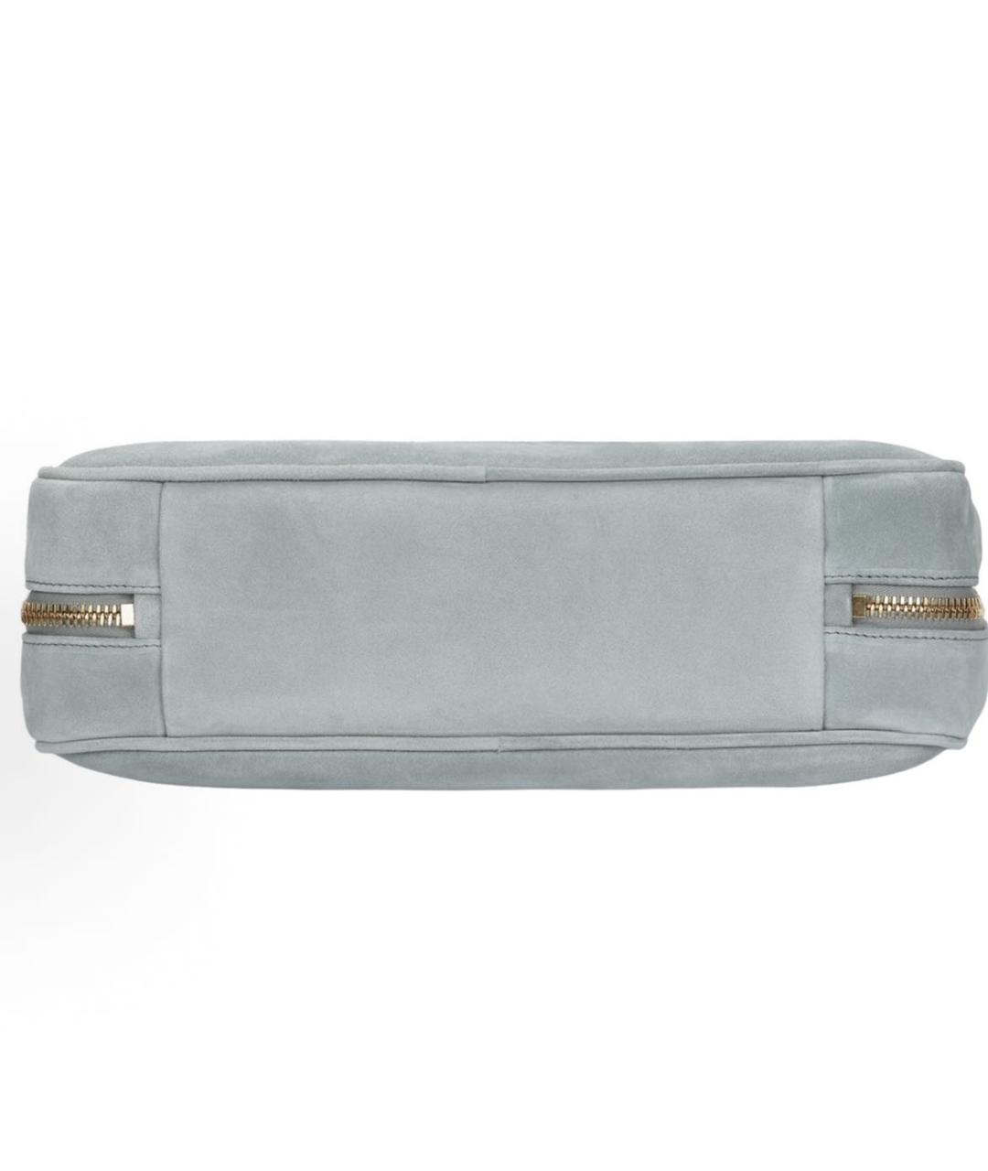 MIU MIU Серая замшевая сумка с короткими ручками, фото 4