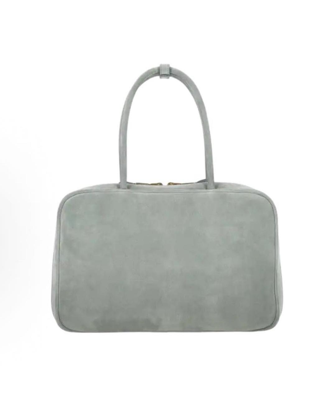 MIU MIU Серая замшевая сумка с короткими ручками, фото 3