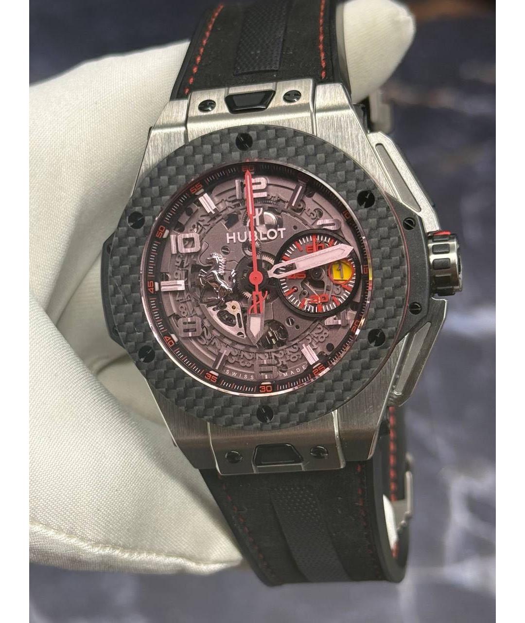 HUBLOT Черные карбоновые часы, фото 2