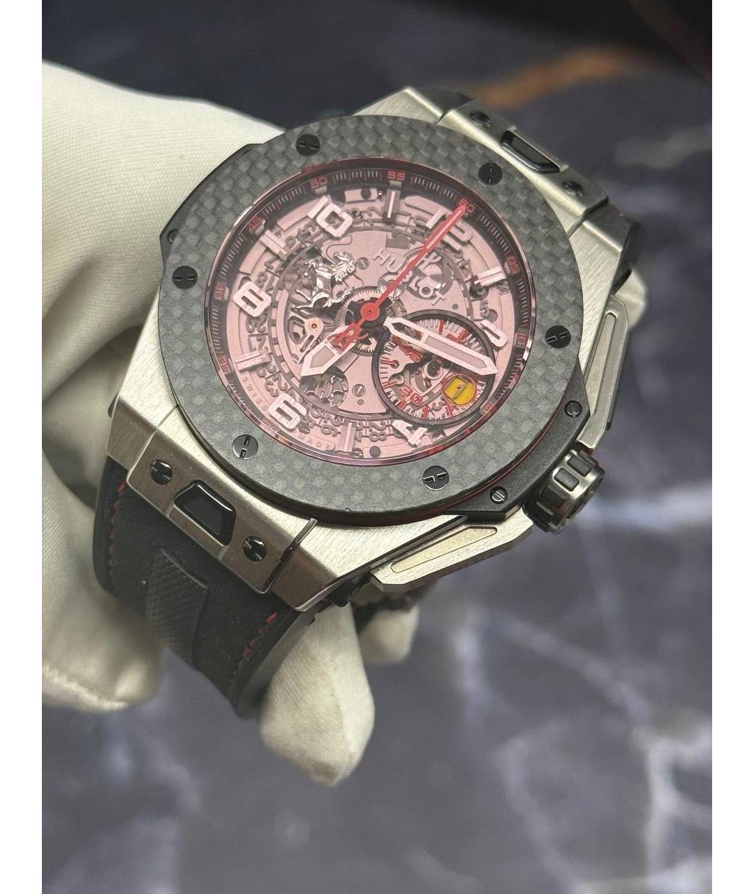 HUBLOT Черные карбоновые часы, фото 5