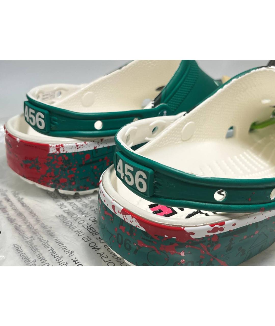 CROCS Зеленые резиновые шлепанцы, фото 6