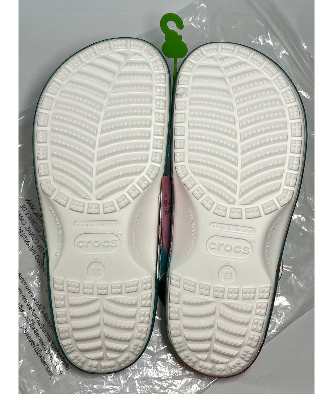 CROCS Зеленые резиновые шлепанцы, фото 7