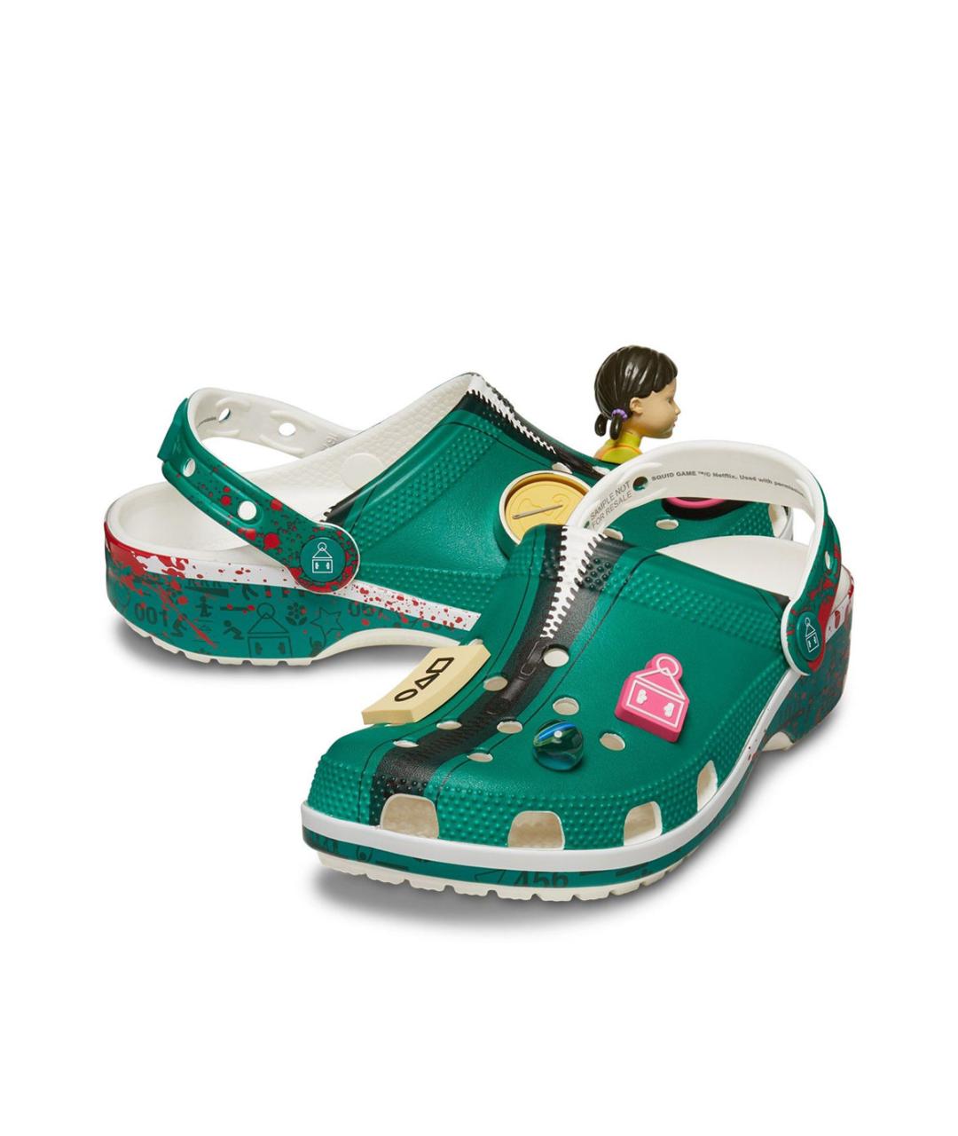 CROCS Зеленые резиновые шлепанцы, фото 9