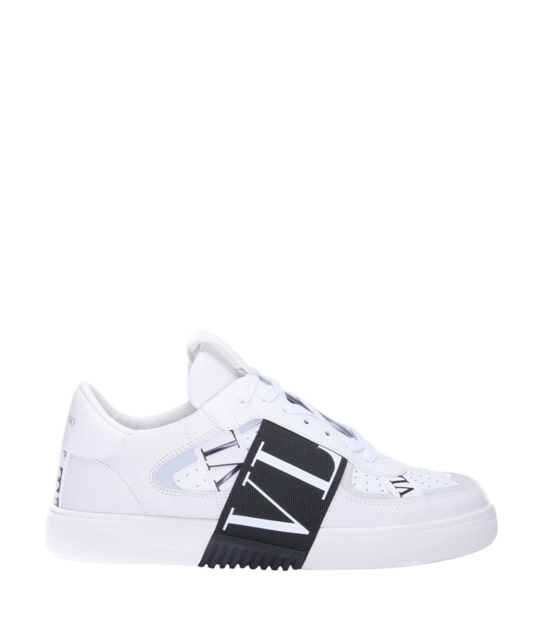 VALENTINO Белые кожаные низкие кроссовки / кеды, фото 1