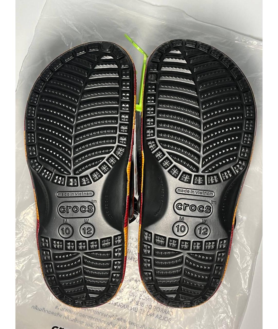 CROCS Черные резиновые шлепанцы, фото 6