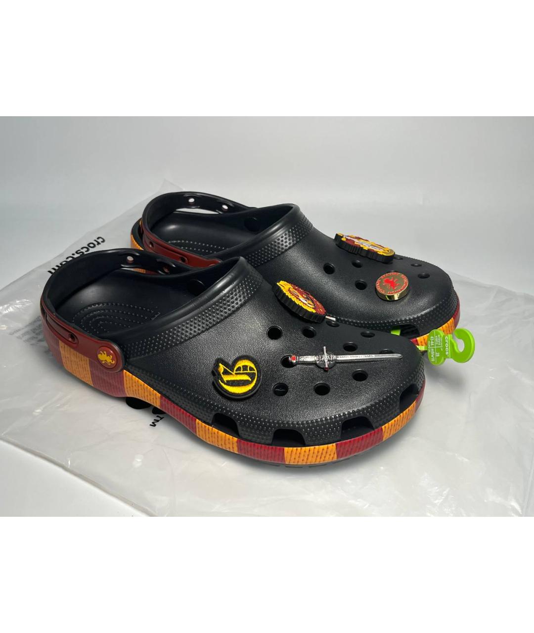 CROCS Черные резиновые шлепанцы, фото 2