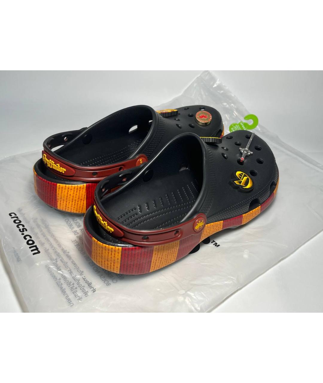 CROCS Черные резиновые шлепанцы, фото 3