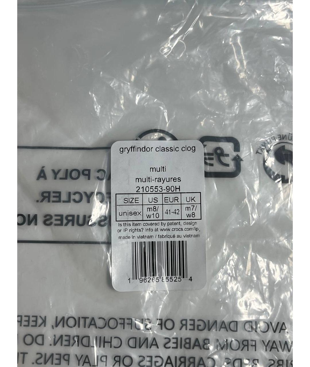 CROCS Черные резиновые шлепанцы, фото 7