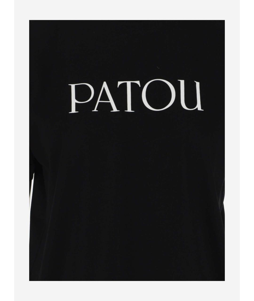 PATOU Черная хлопковая футболка, фото 3