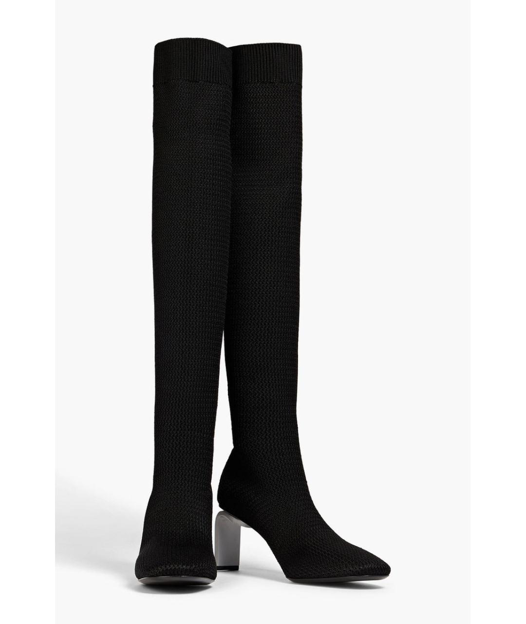 JIL SANDER Черные текстильные сапоги, фото 2