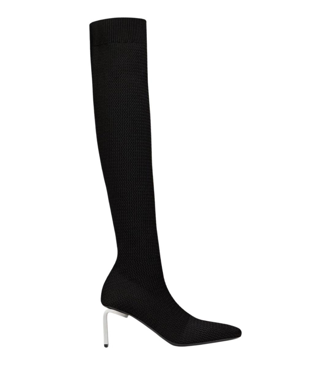 JIL SANDER Черные текстильные сапоги, фото 1