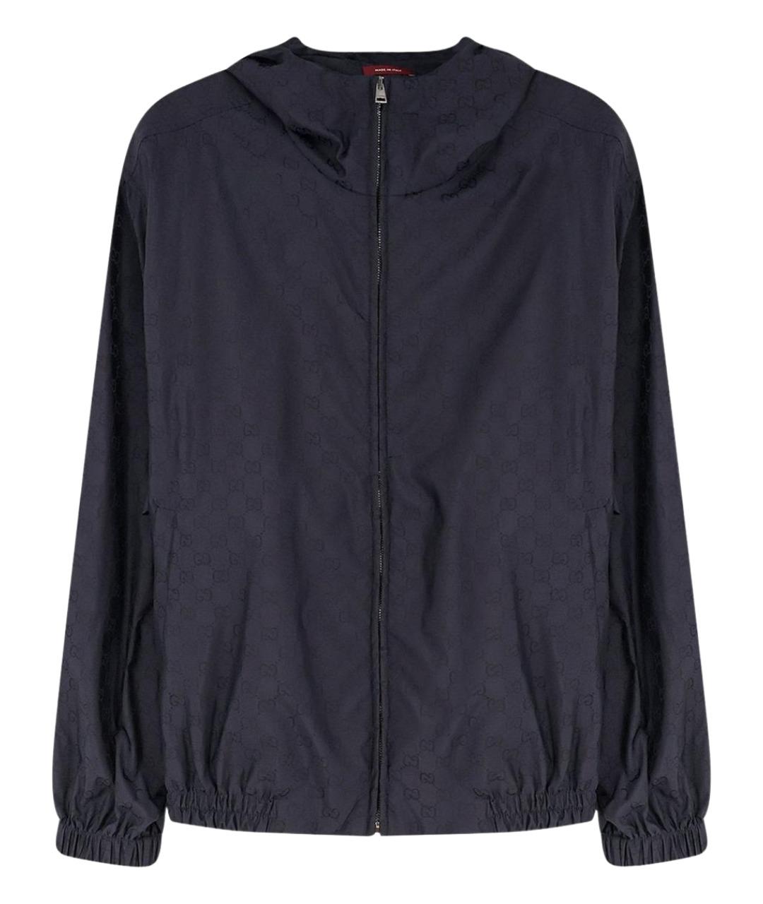 GUCCI Темно-синяя полиамидовая куртка, фото 1