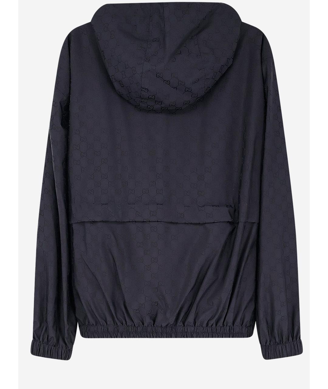 GUCCI Темно-синяя полиамидовая куртка, фото 2