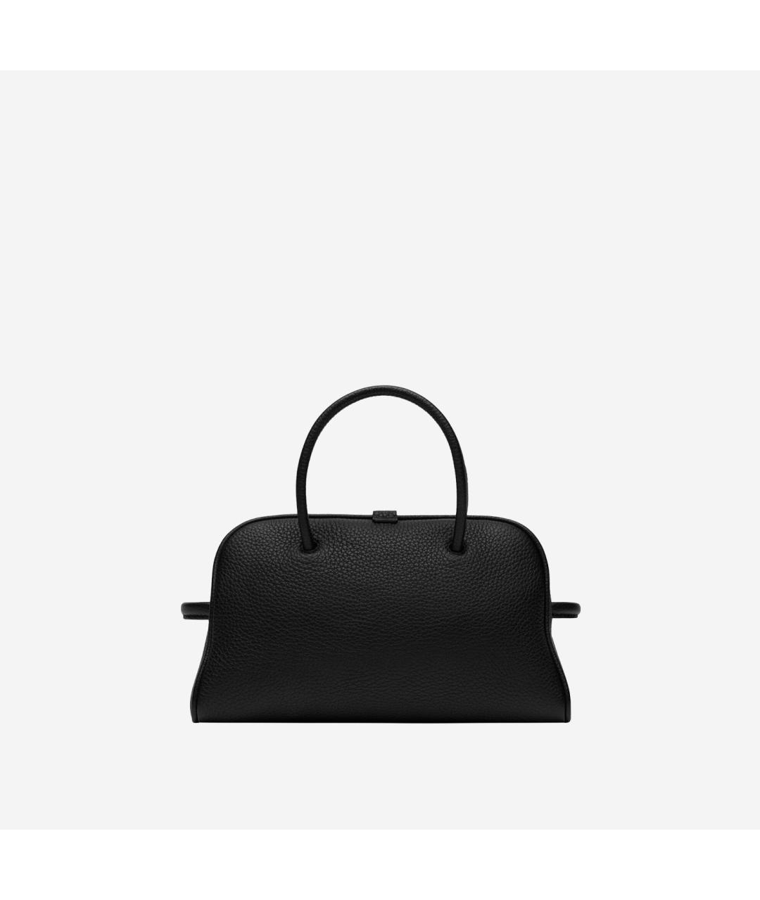 JACQUEMUS Черная кожаная сумка тоут, фото 3