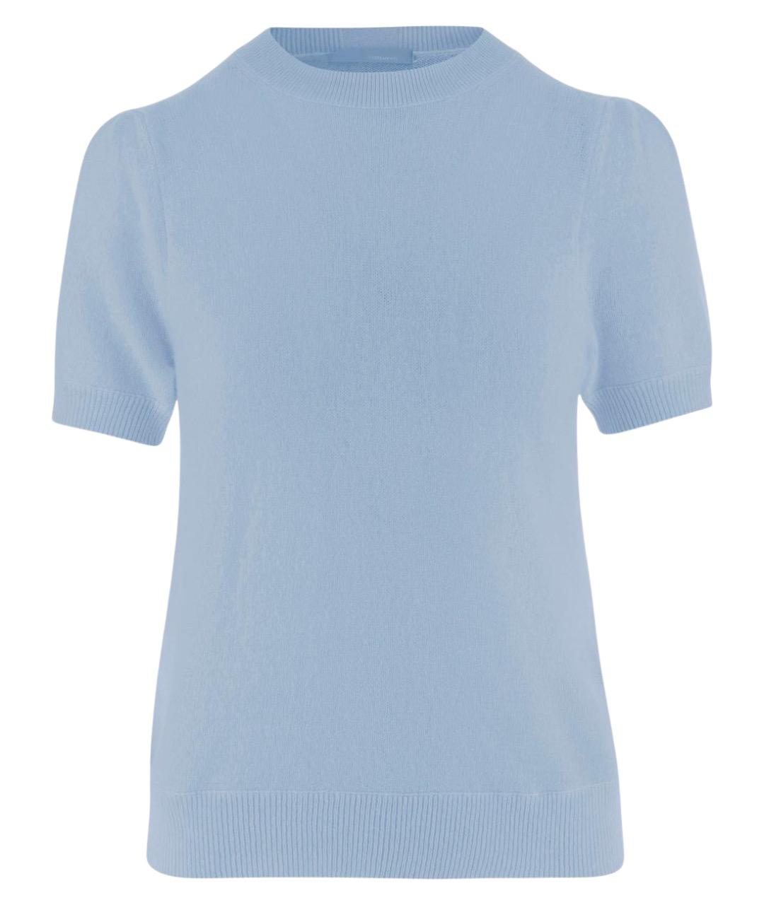 ALLUDE Голубая кашемировая футболка, фото 1