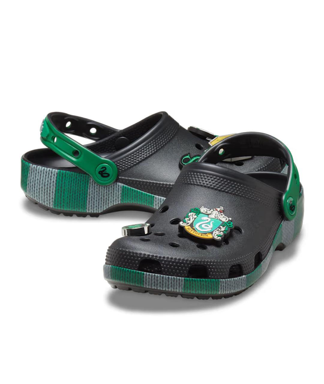 CROCS Черные резиновые шлепанцы, фото 8