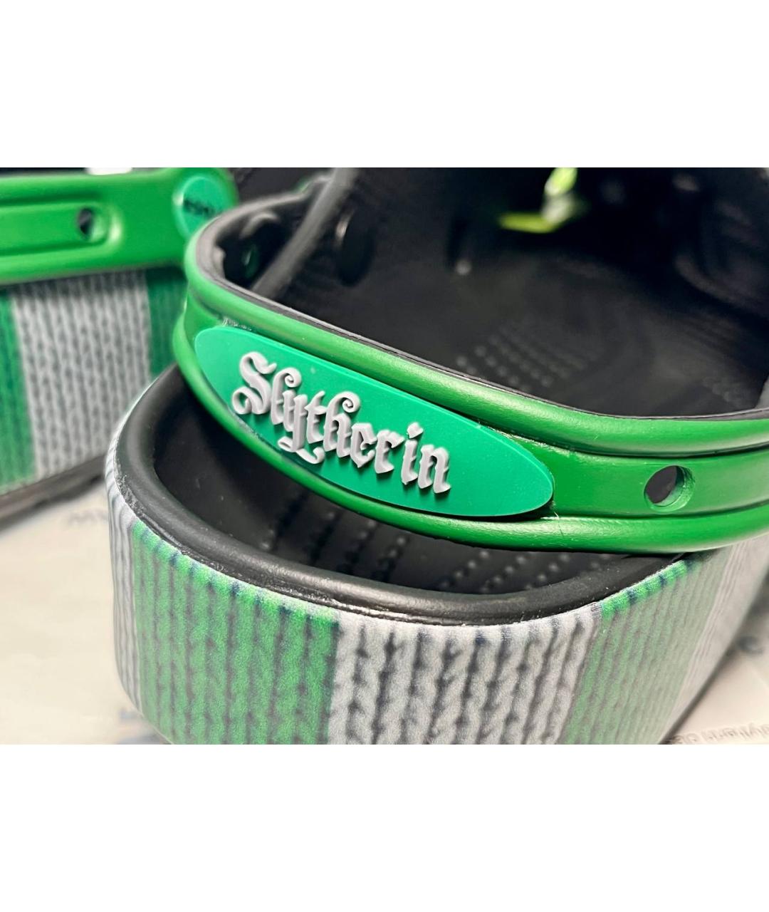 CROCS Черные резиновые шлепанцы, фото 5