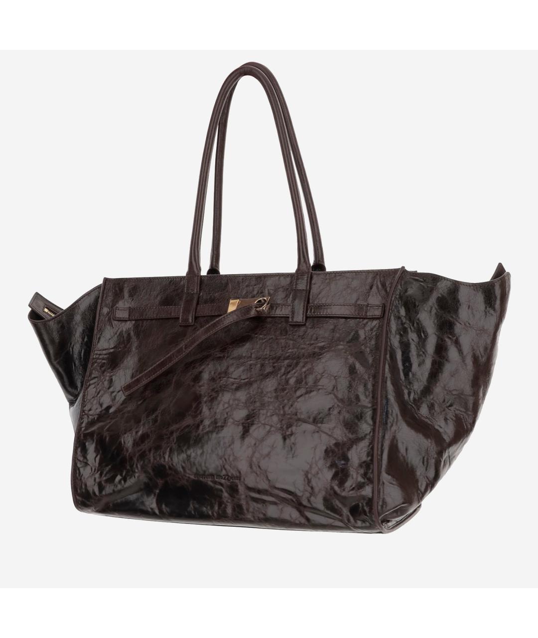 BENEDETTA BRUZZICHES Коричневая кожаная сумка тоут, фото 2