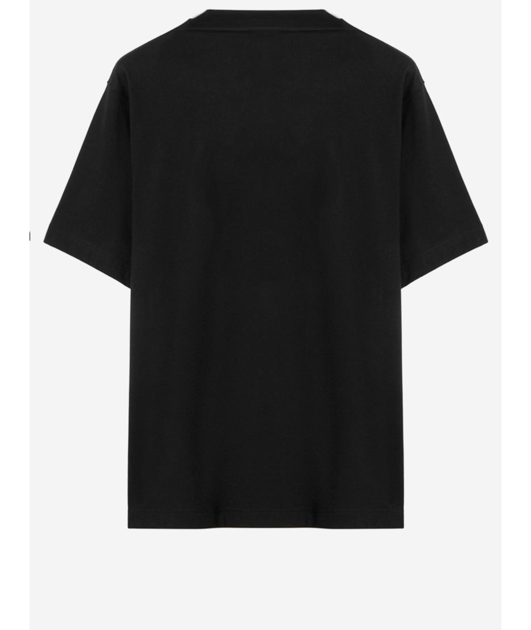 BURBERRY Черная хлопковая футболка, фото 2