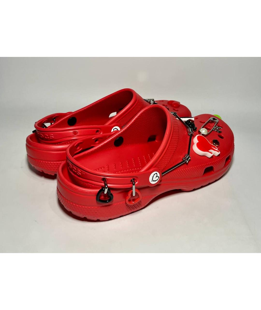 CROCS Красные резиновые шлепанцы, фото 4