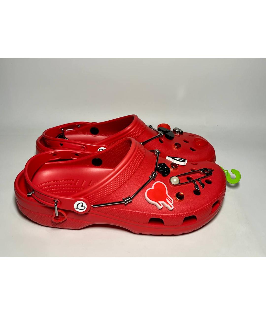 CROCS Красные резиновые шлепанцы, фото 10