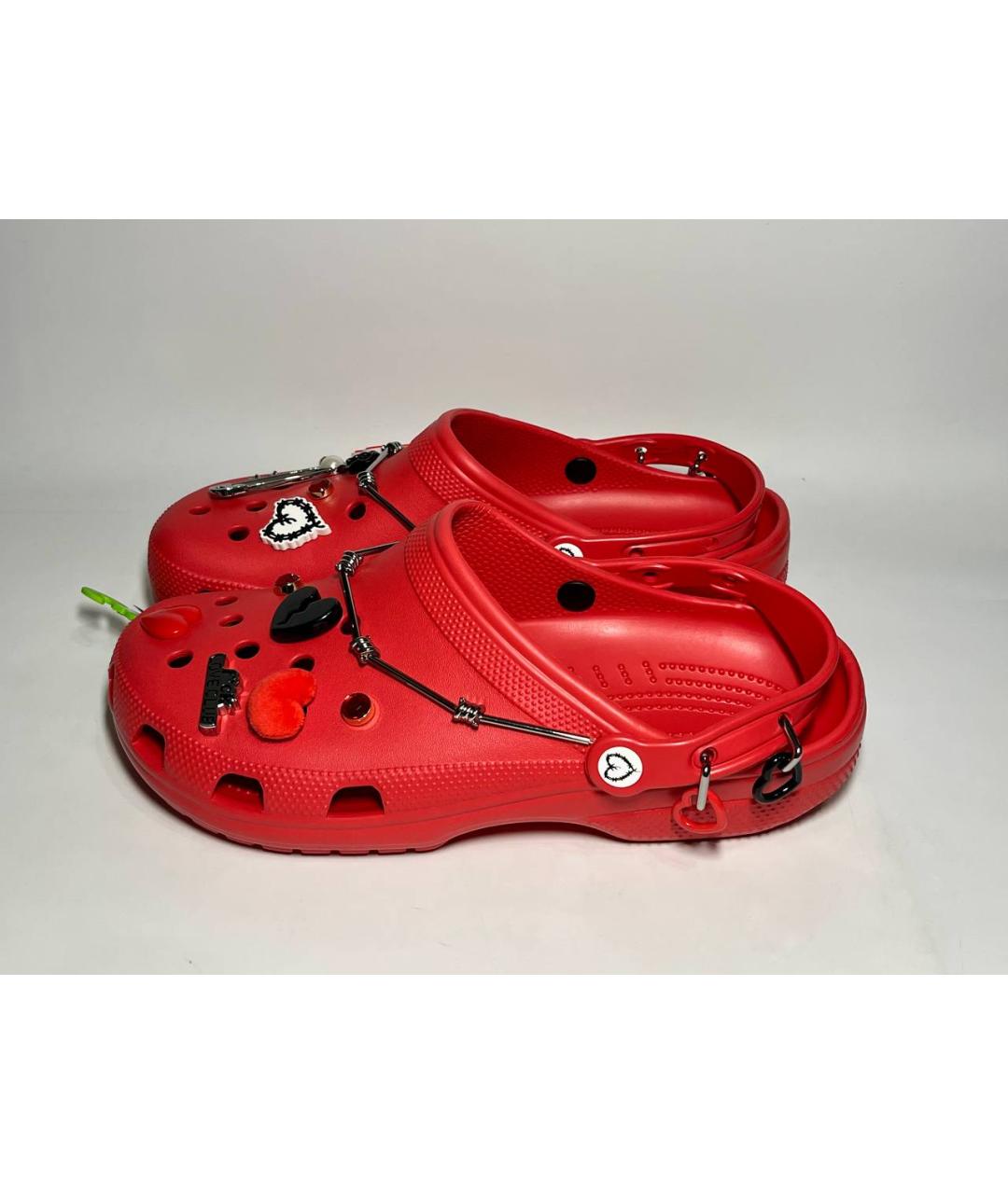 CROCS Красные резиновые шлепанцы, фото 5
