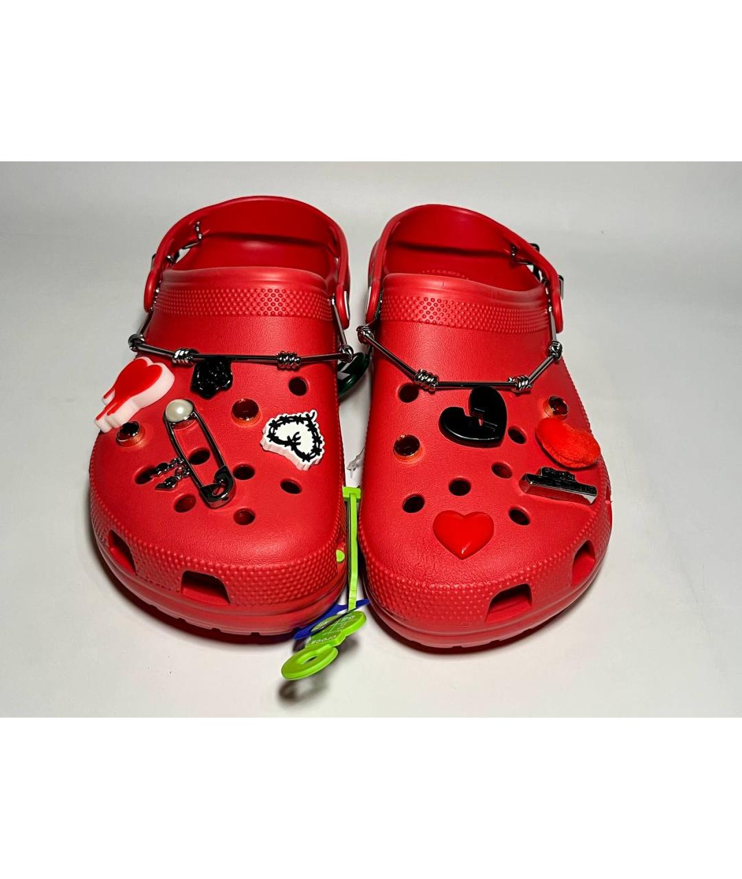 CROCS Красные резиновые шлепанцы, фото 6