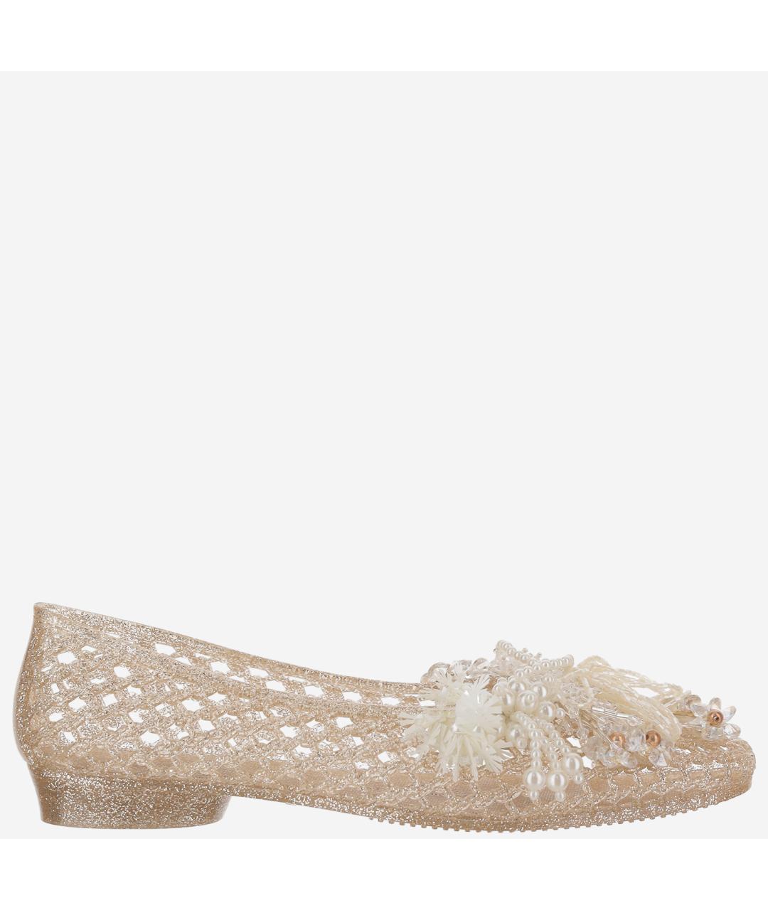 HEAVENLY JELLY Золотые синтетические балетки, фото 6