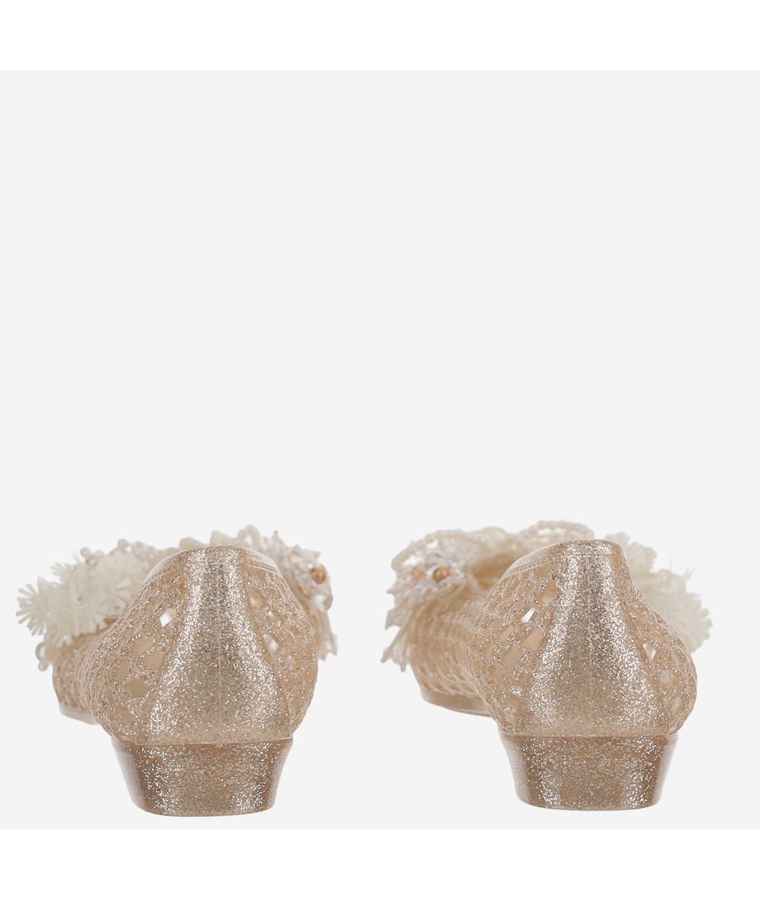 HEAVENLY JELLY Золотые синтетические балетки, фото 4