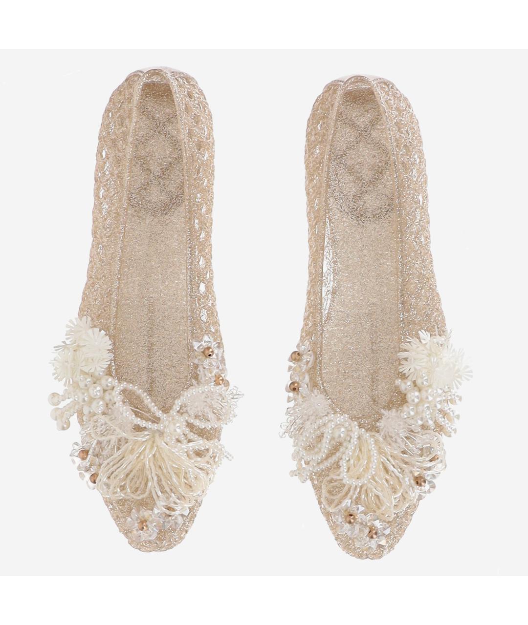 HEAVENLY JELLY Золотые синтетические балетки, фото 2