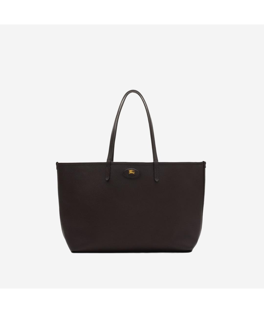 BURBERRY Коричневая кожаная сумка тоут, фото 6