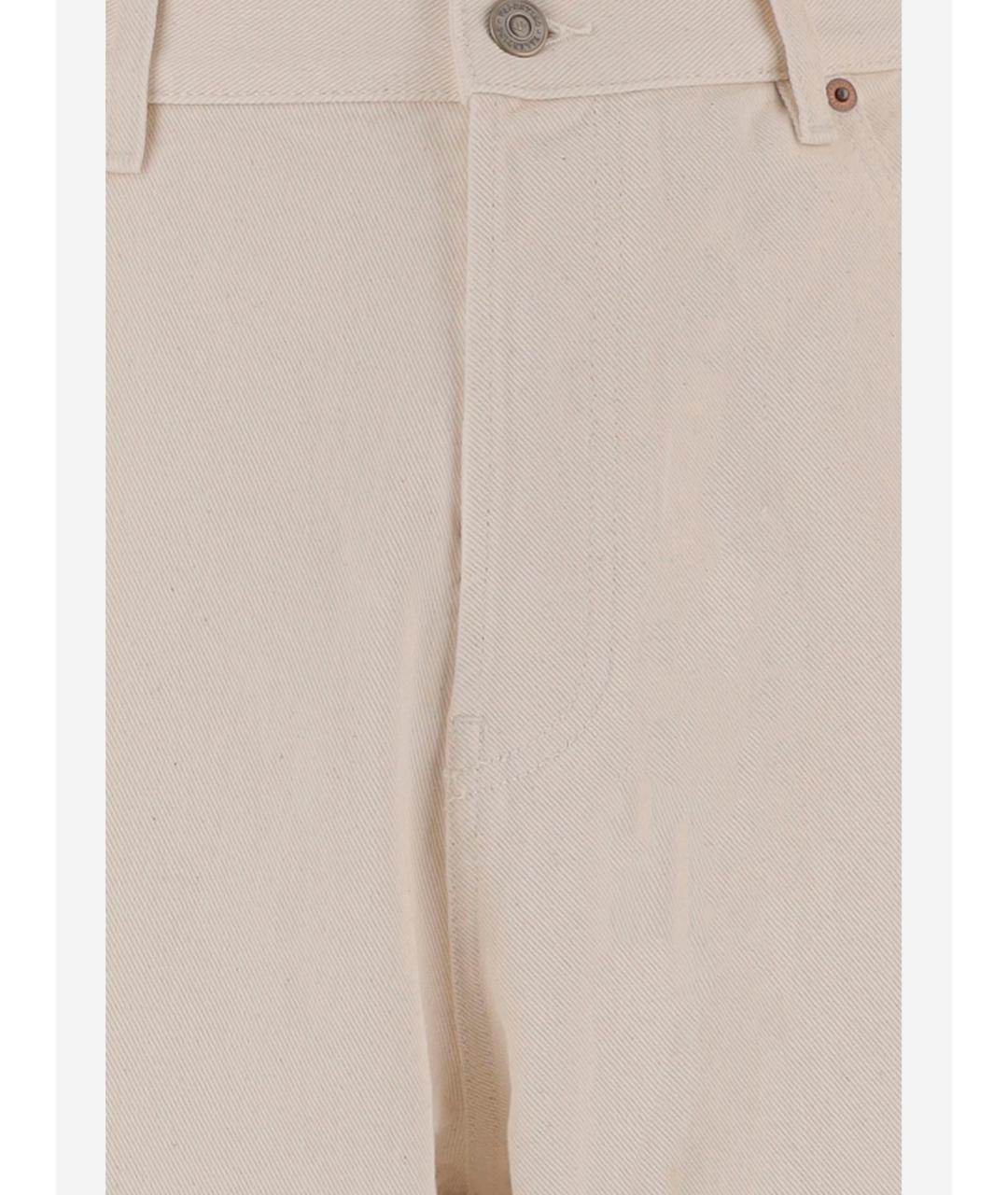 VALENTINO Бежевые хлопковые прямые джинсы, фото 3