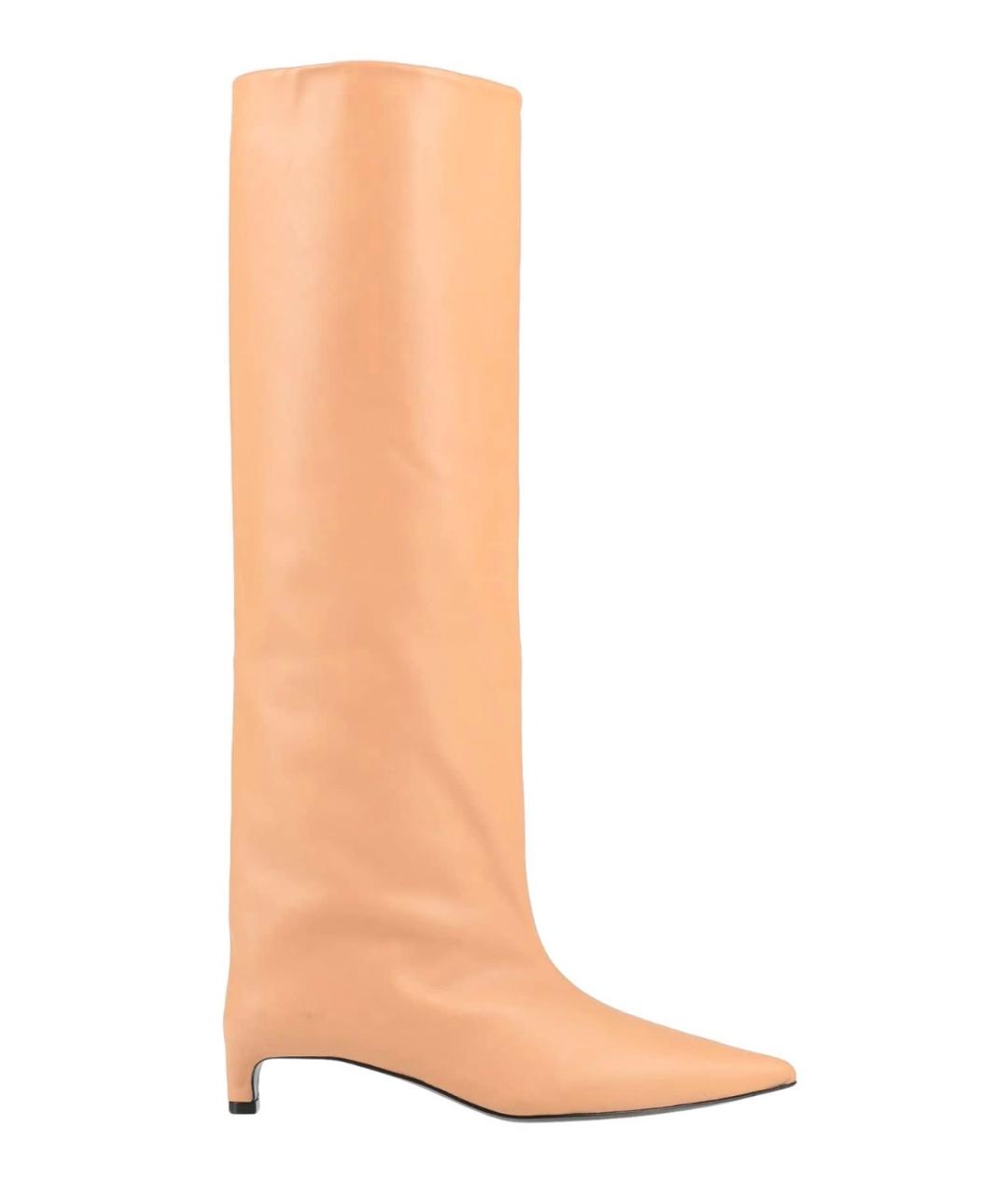 JIL SANDER Розовые кожаные сапоги, фото 1