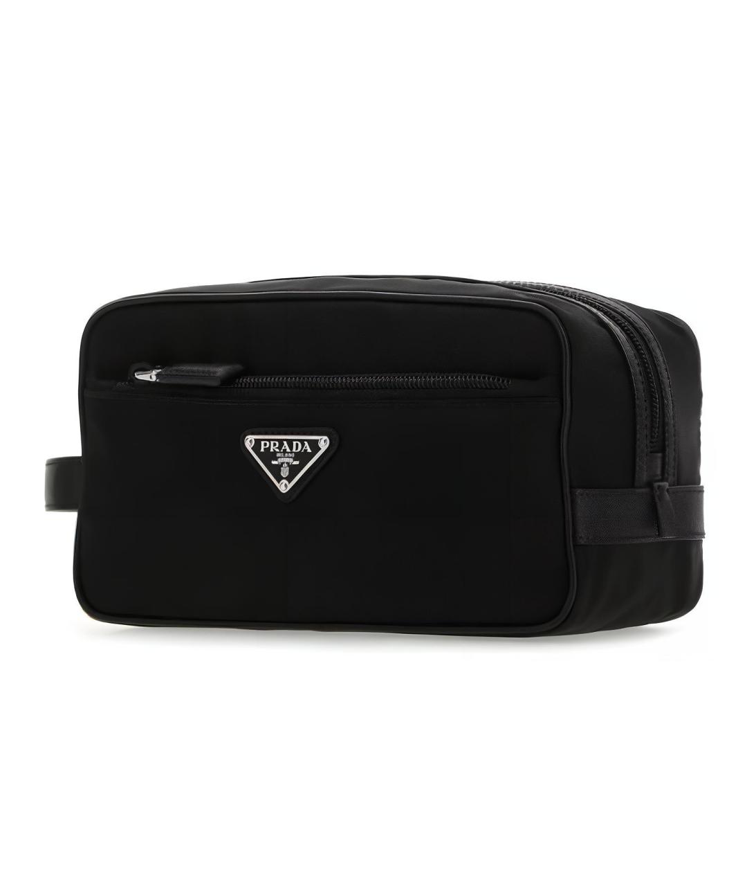 PRADA Черная синтетическая барсетка, фото 2