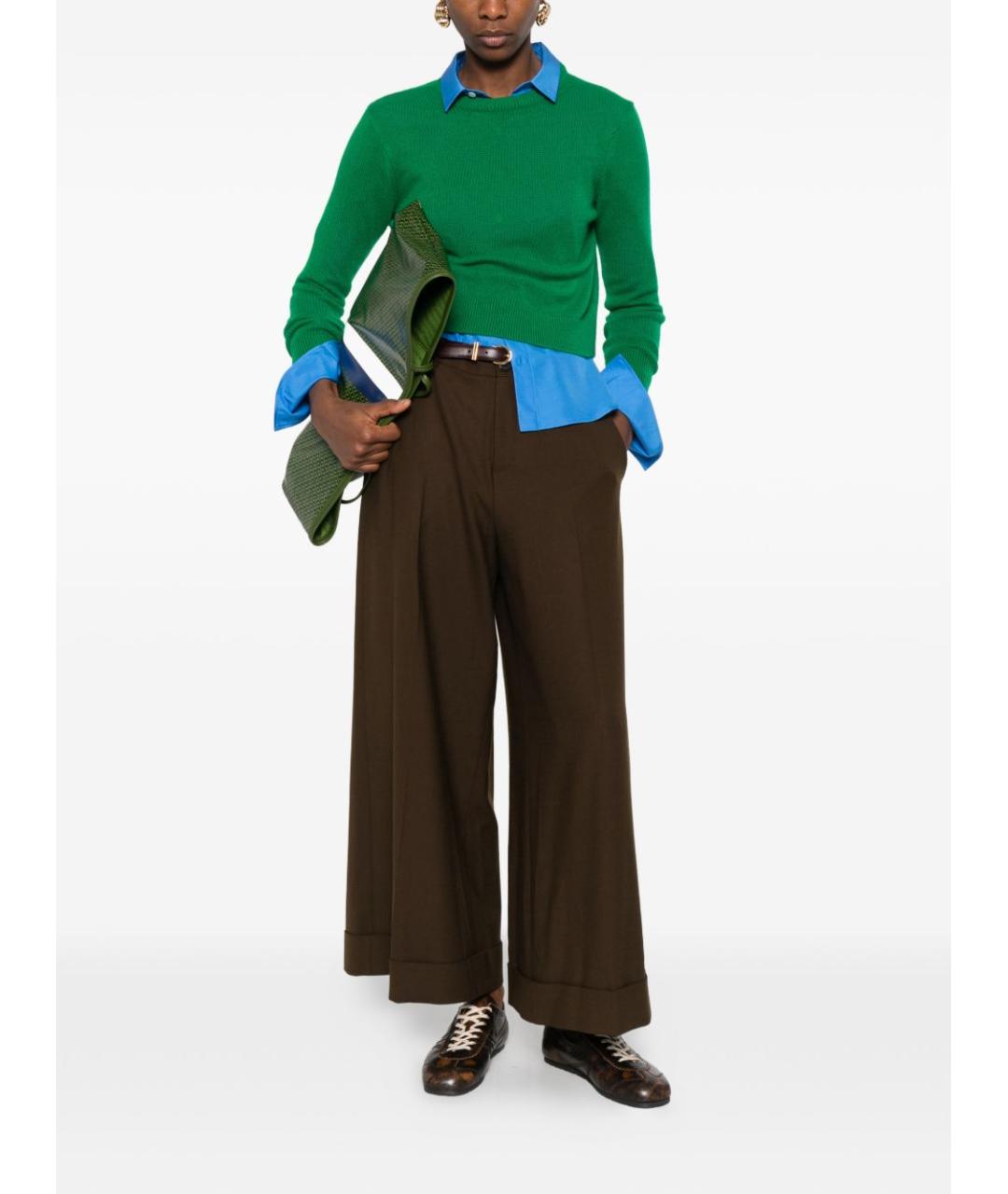 CELINE Зеленый кашемировый джемпер / свитер, фото 4