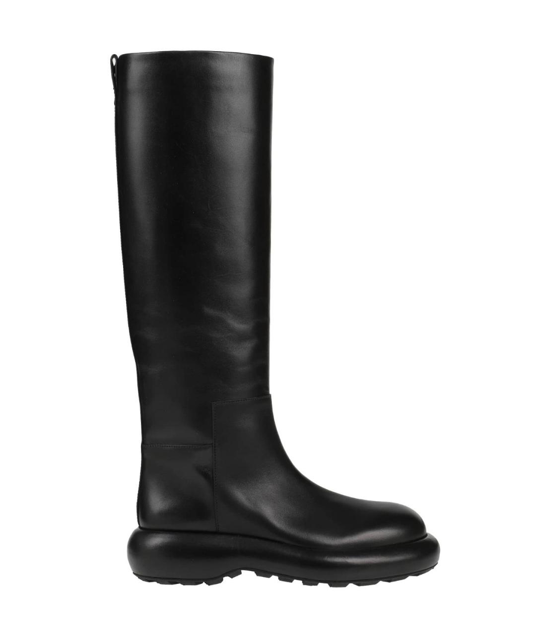 JIL SANDER Черные кожаные сапоги, фото 1