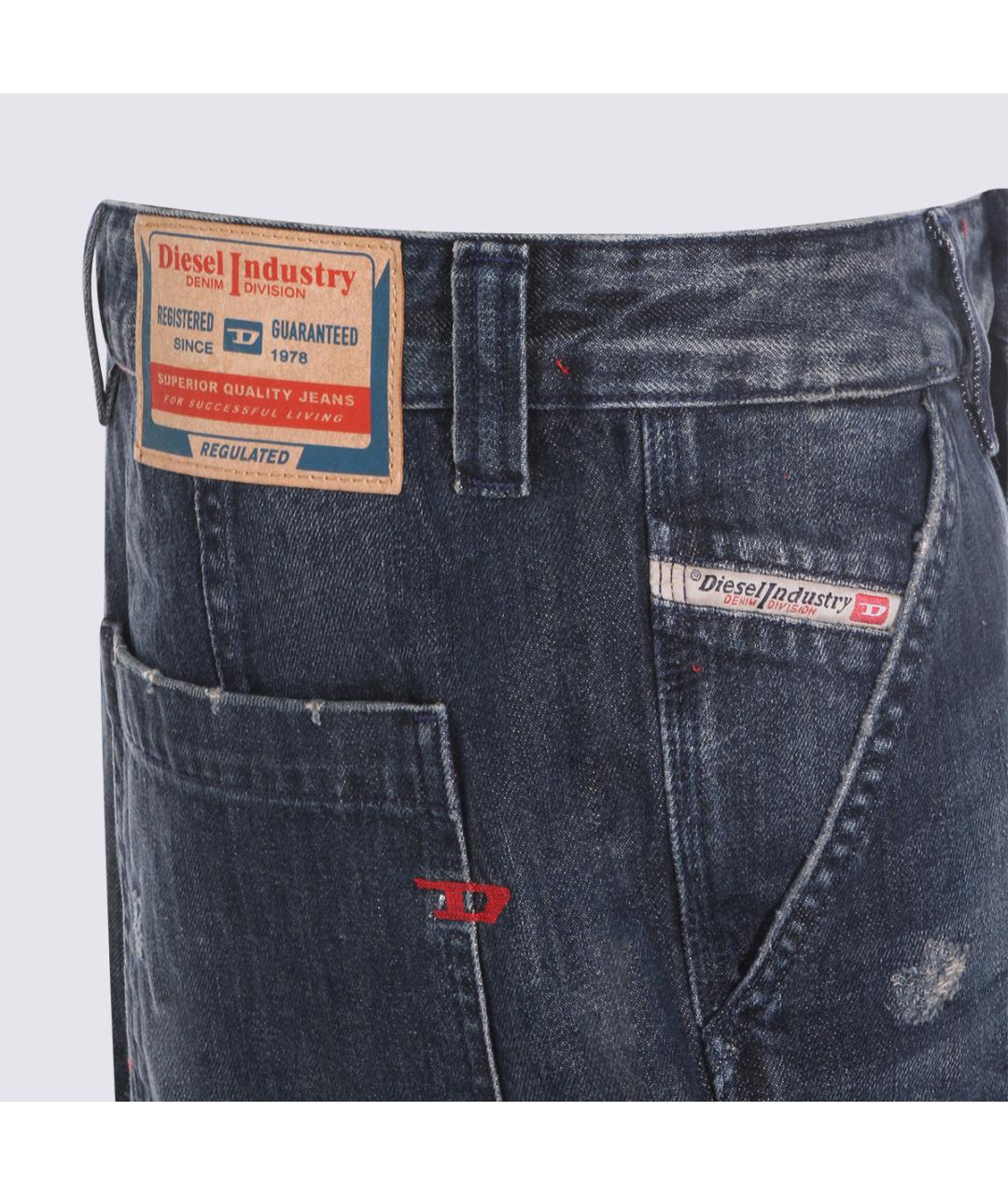 DIESEL Синие хлопковые шорты, фото 3