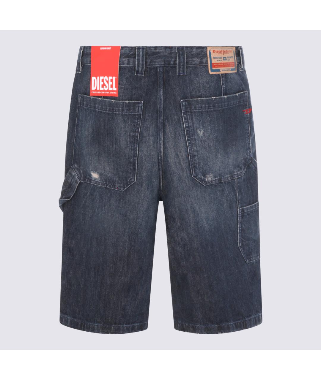 DIESEL Синие хлопковые шорты, фото 2